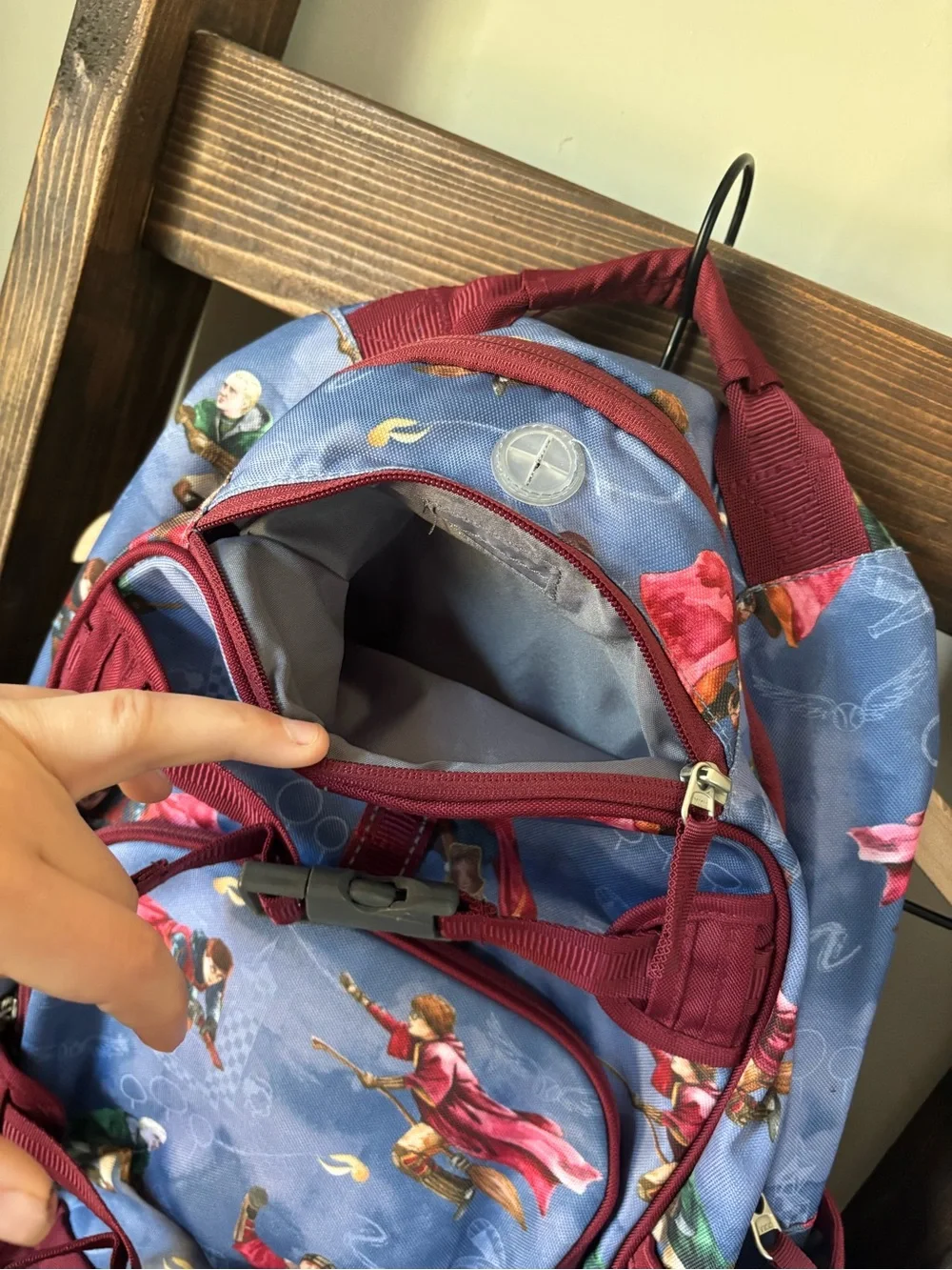Kids Blue and Maroon Magical Character Backpack